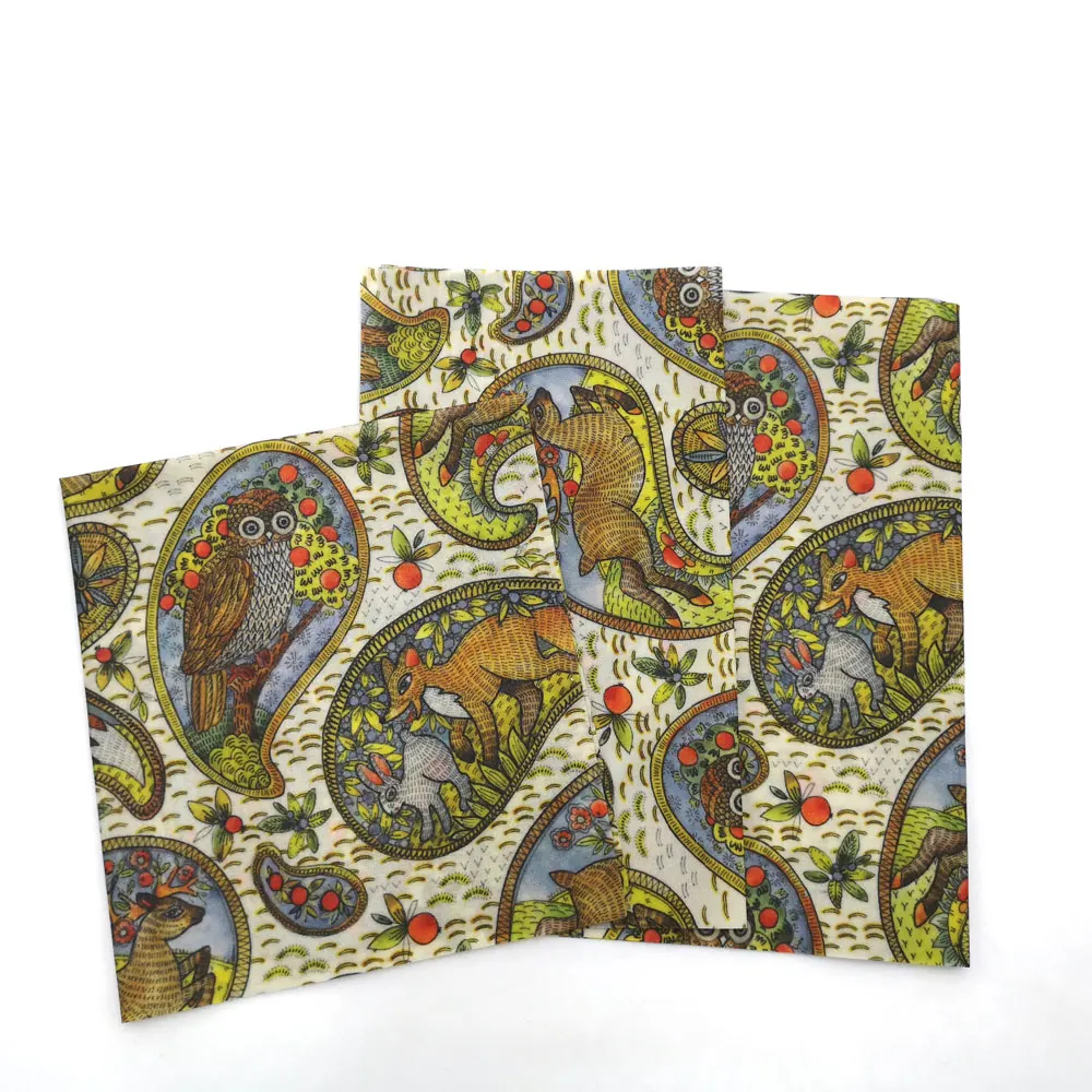 Wholesale Certified Organic Reusable Storage Beeswax Food Wrap for Keeping Fresh