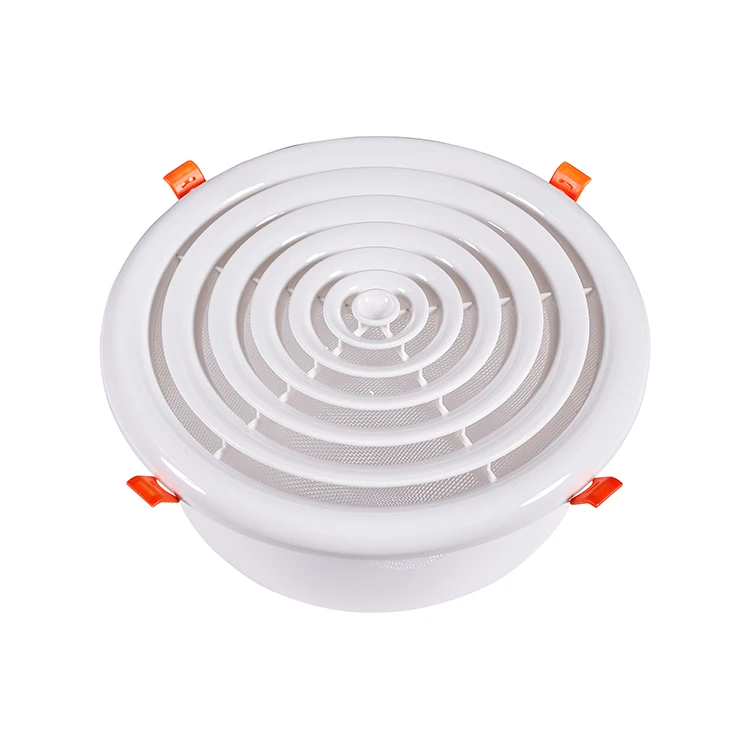 Ventilation wall duct outdoor air conditioning outlet adjust disc valve circular hood hvac round air vent for HVAC