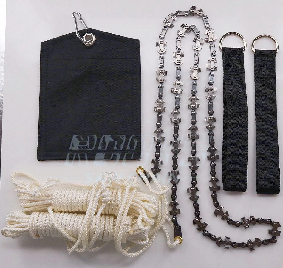 Camping Hunting Fishing Hand Saw Rope SOS Gear Pocket ChainSaw