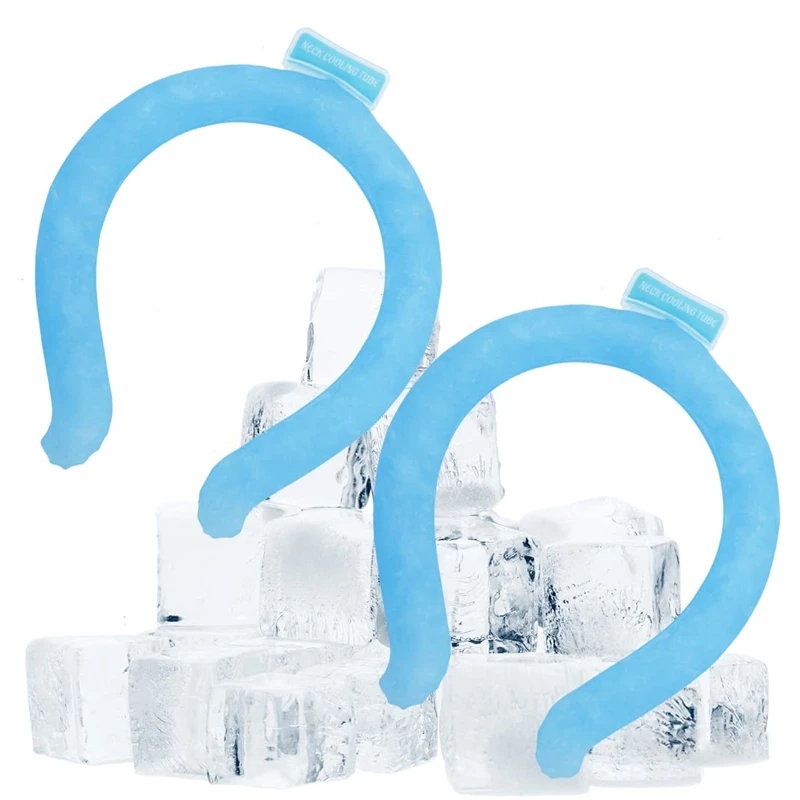 Different colors Wearable Cooling Neck Tube Portable PCM/TPU Neck Ice Ring Cooling Tube cooler wrap