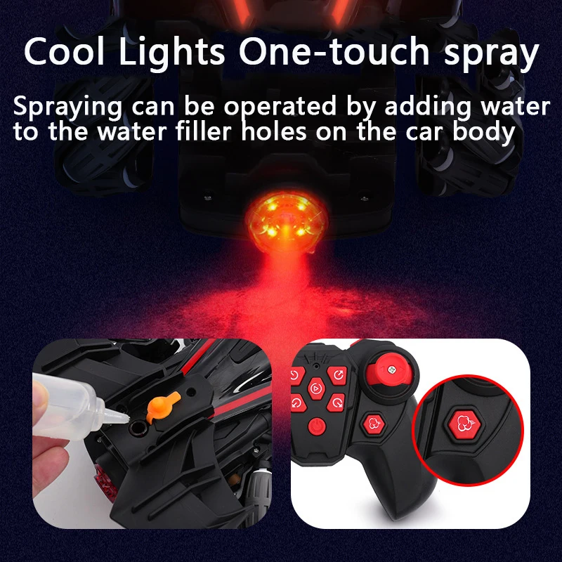 4WD Stunt Spray Karts RC Racing Car Toys Gesture Sensor Remote Control Drift Vehicle Toys Boy Gifts Radio Control Truck Toy