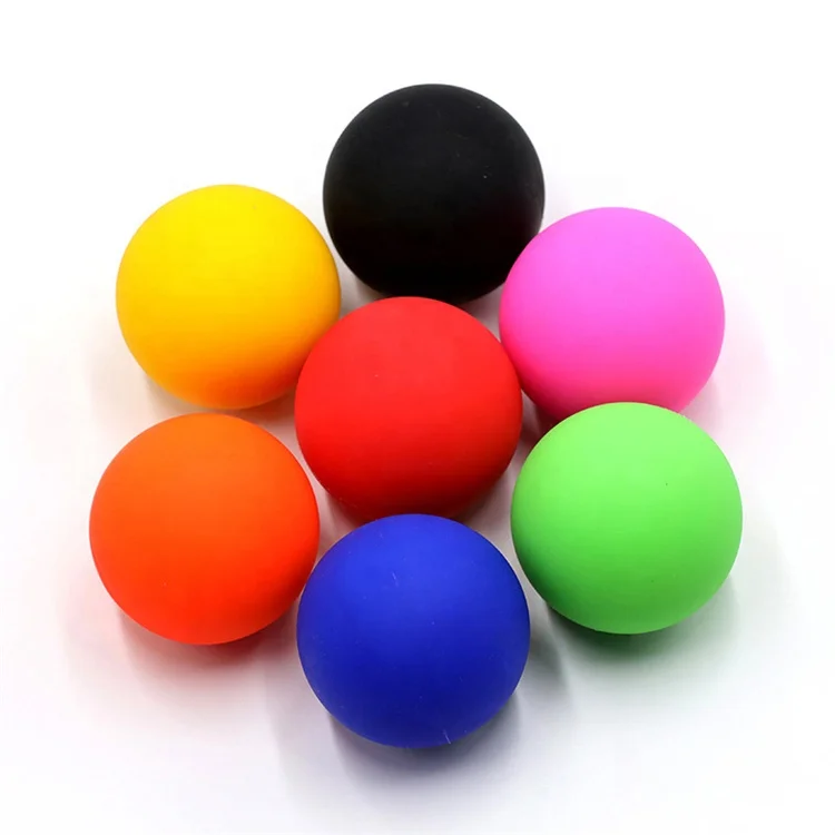 wholesale non toxic eco silicone massage ball colorful lacrosse ball for myofascial release