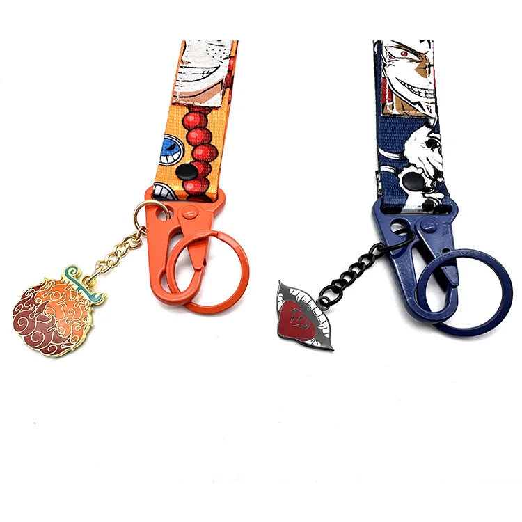 YYX Anime Keychain Wholesale Custom Woven Fabric Logo Keychain With Pendant Charms Anime Cartoon Keychain For Promotion