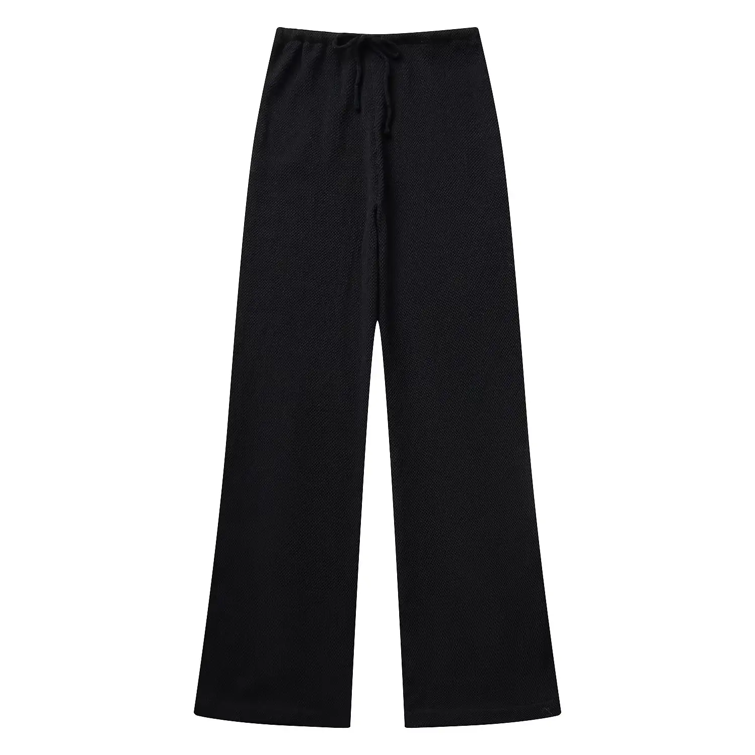 PB&ZA Women 2023 autumn New Chic Fashion Grain jacquard Pants Vintage High Elastic Waist Side Pockets Female Ankle Trousers
