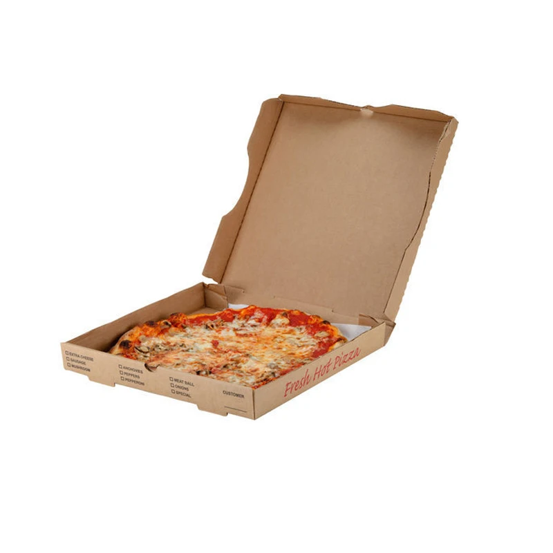 Wholesale Custom Design Printed Food Grade Biodegradable Packaging Pizza Boxes with Logo