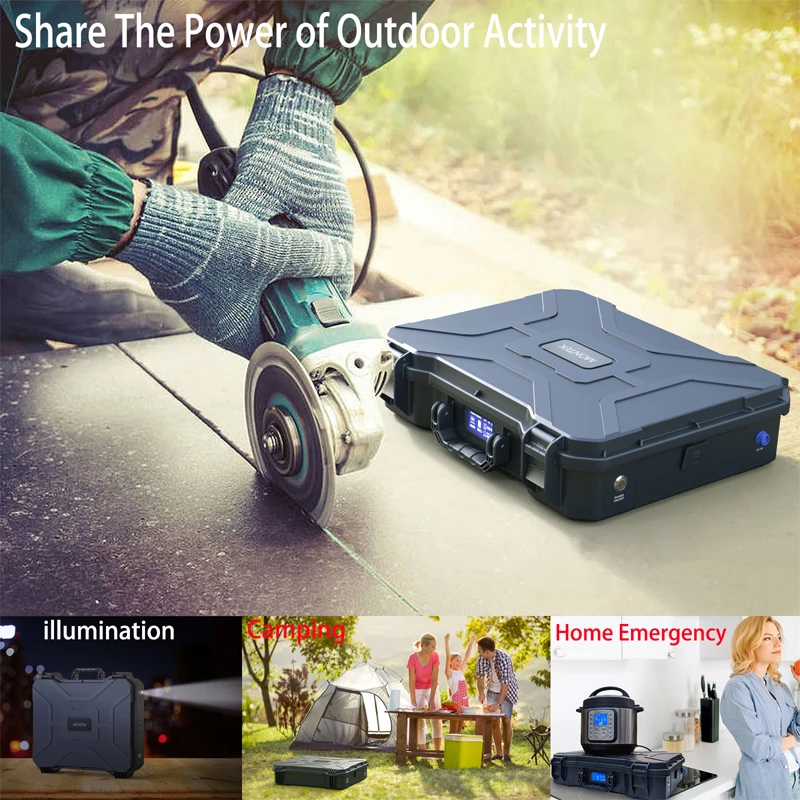MONTEK 1000W Portable Power Station Solar Generator with 80W Solar Panel for Home Outdoor  Camping Emergency Hunting