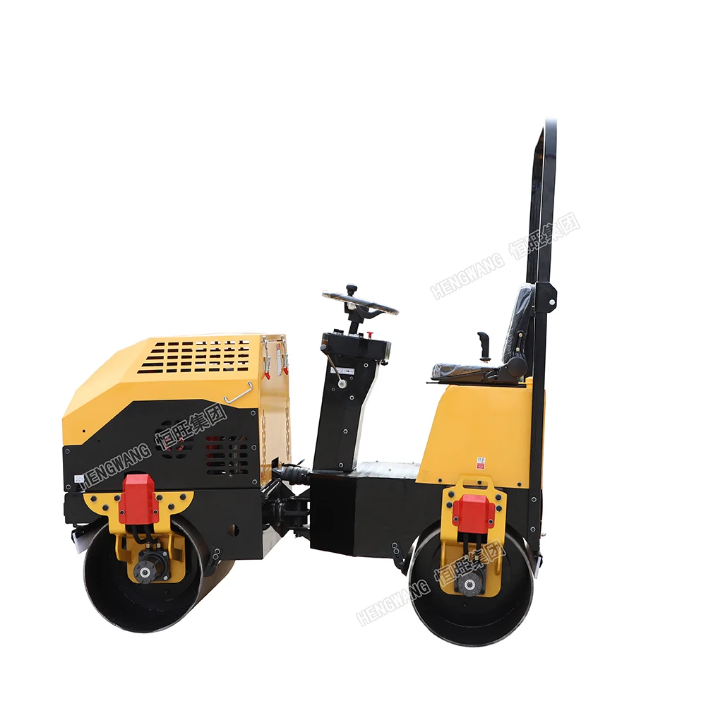 HW-JS700A Model High Efficiency 720KG Ride on Diesel Type Double Drum Road Roller