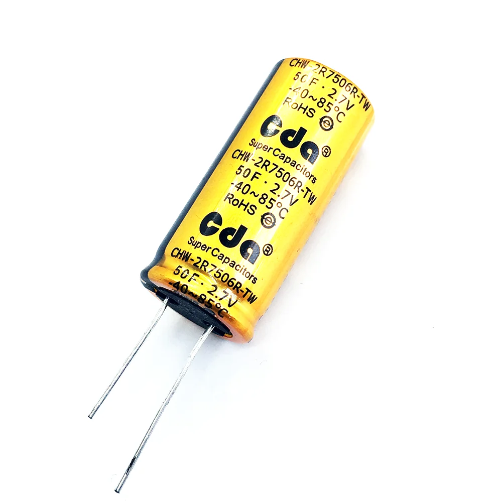 Super Capacitor 2.7V50F High power CHV-2R7506R-TW  Capacitors Activated carbon supercapacitors supercaps