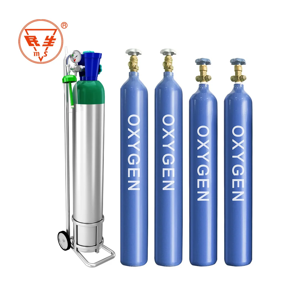 TPED WP150bar/200bar industrial steel cylinder 40L empty oxygen cylinders for sales