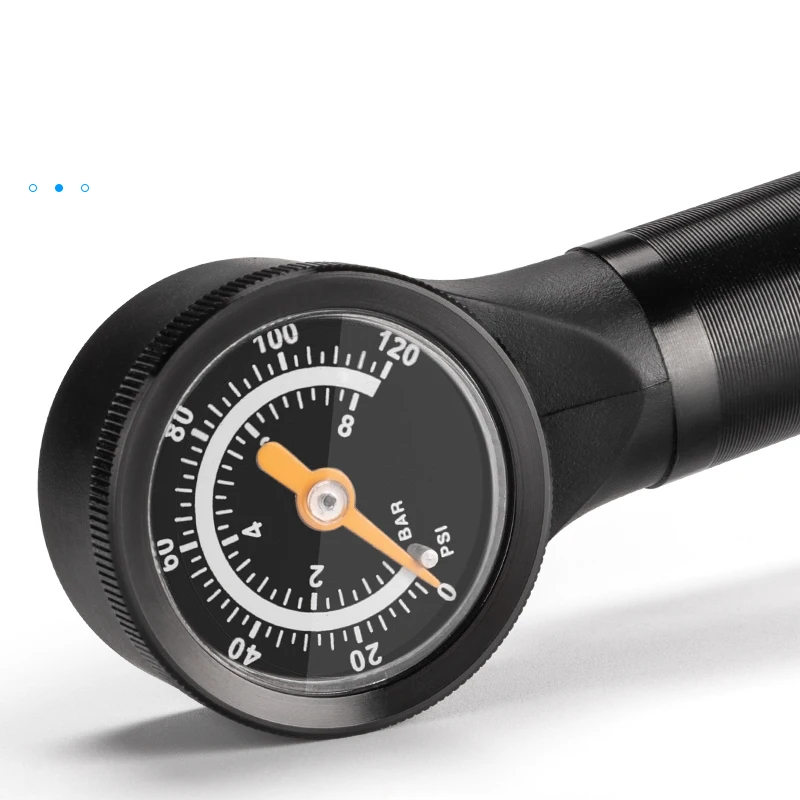 CXWXC Portable Bike Pump Bike Accessories Aluminum Alloy Mini Bicycle Pump with gauge