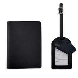 his and her luggage tag custom genuine leather passport id holder rfid blocking security