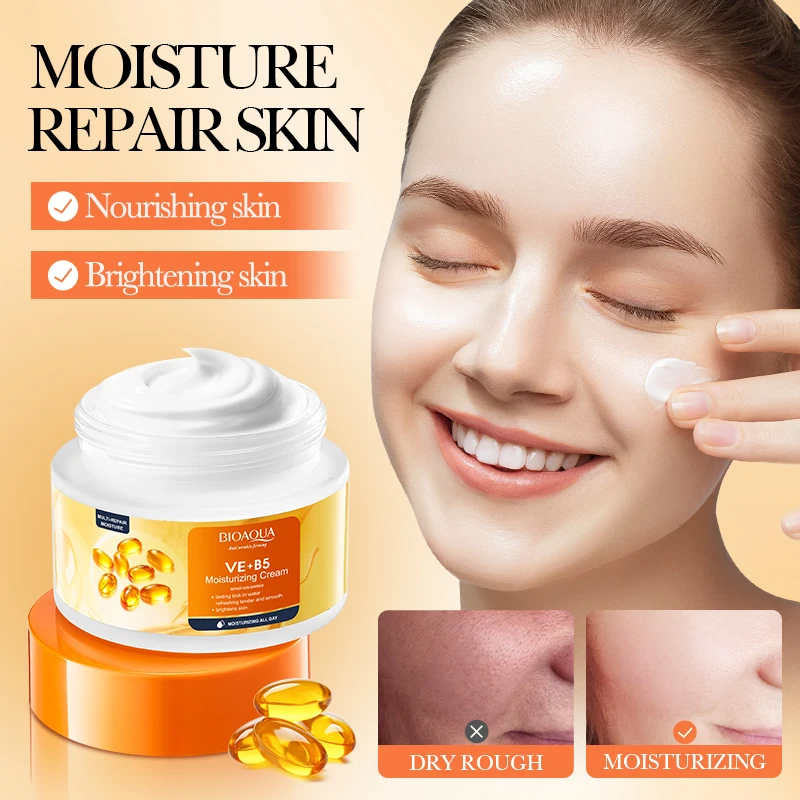 BIOAQUA Beauty Vitamin E Product Set Whitening Anti Aging Facial Skincare Toner Lotion Face Cream Serum Cosmetic Skin Care Kit