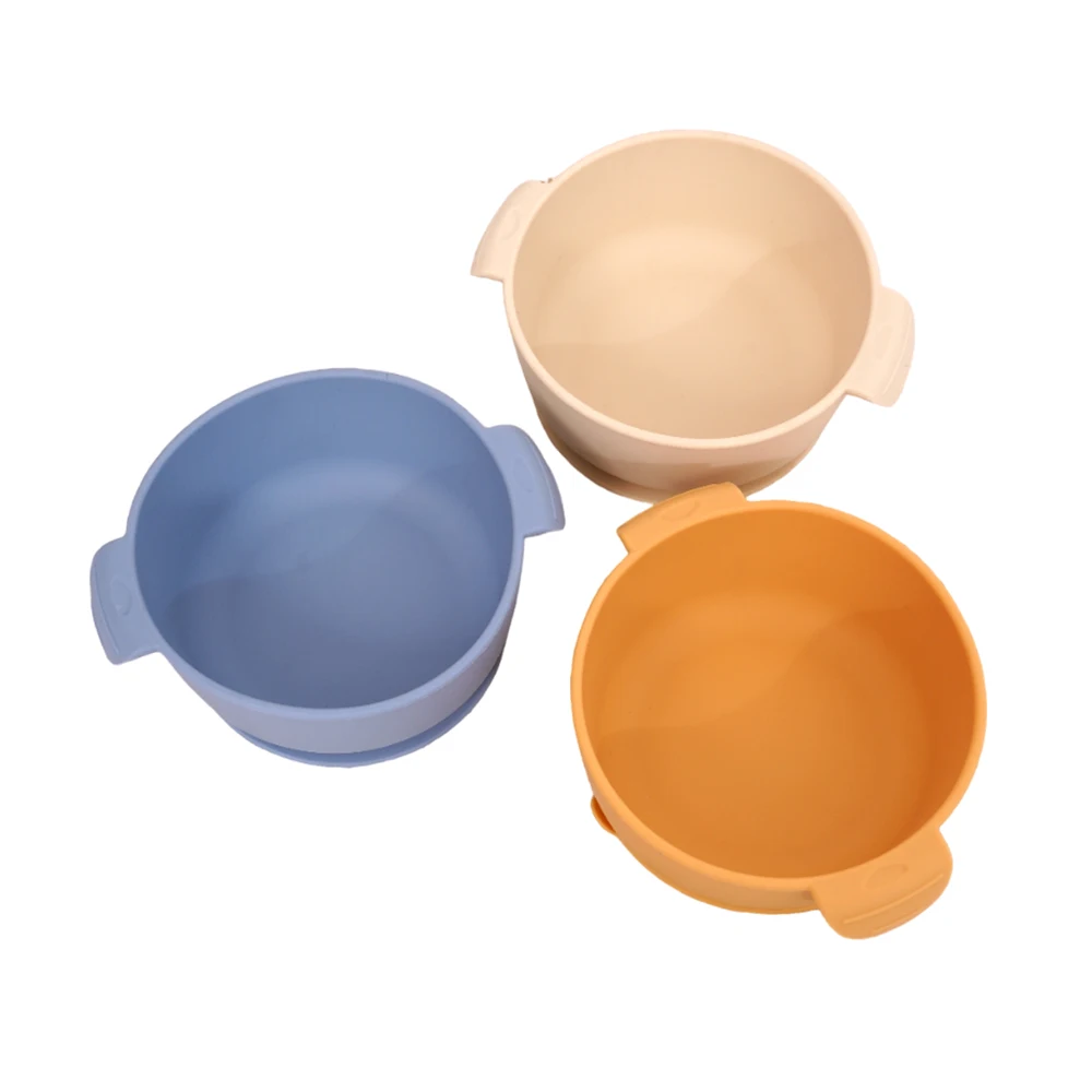 Cute Animal Big Large Dongle Child Shape Food Grade Anti Drop Baby Porcelain Vinyl And Maze High Silicone Bowl