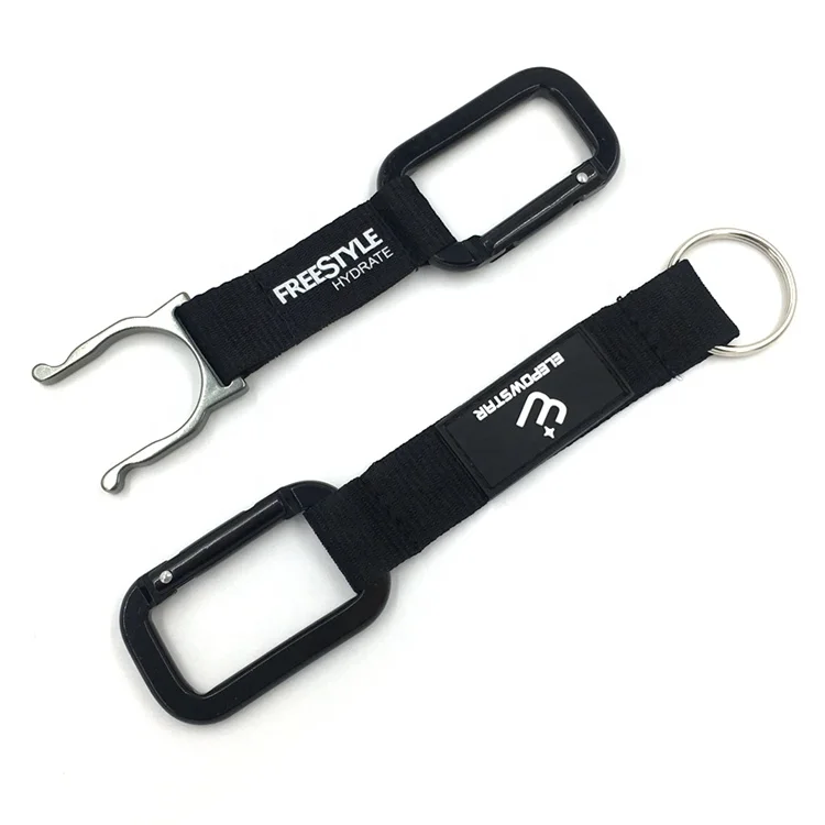 
Wholesale Short Custom Climbing Aluminium Bottle Opener Carabiner Keychain Strap 