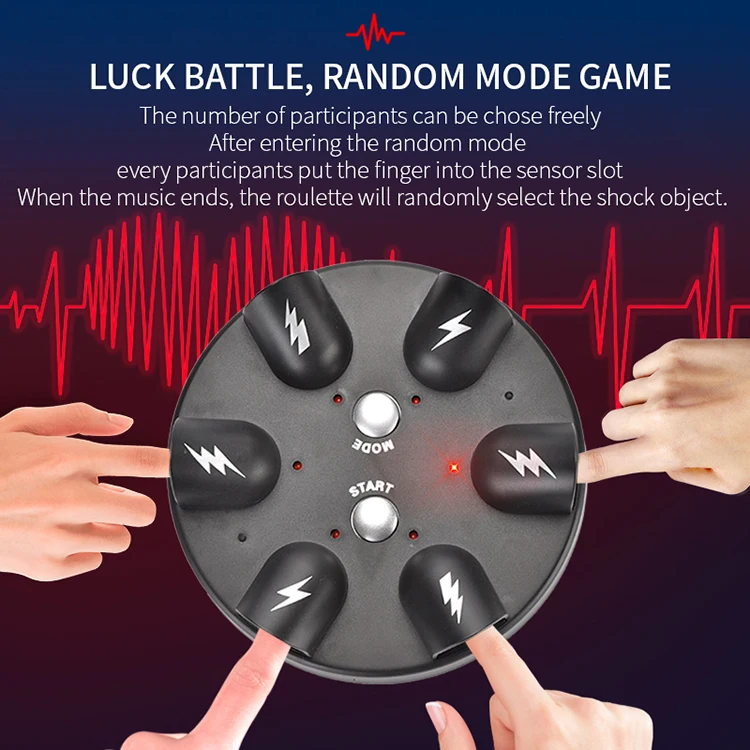 Lucky Electric Shock Roulette Game Detect Luck Toys With Light And Sound Effect For Party Board Game Toys