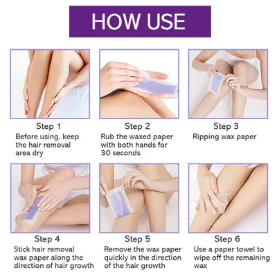 Wholesale Smoothing Fast Effective Hair Removal Body Facial Wax Strips