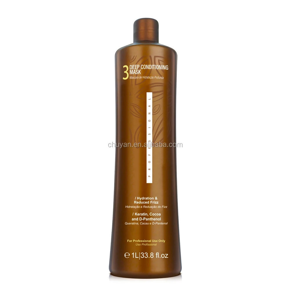 Custom Label Brazilian Keratin Hair Treatment Natural Cocoa D-Panthenol Hair Straighten Cream Professional Use