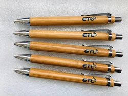 Hot selling new design eco friendly Recycled Natural luxury gift bamboo roller pen promotional bamboo pen imprint custom logo