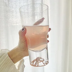 450ml 15oz Ins Style Iceberg Cup Large Capacity Mountain Shape Bottom Old Fashioned Rock Beer Soda Whiskey Water Glass Tumbler