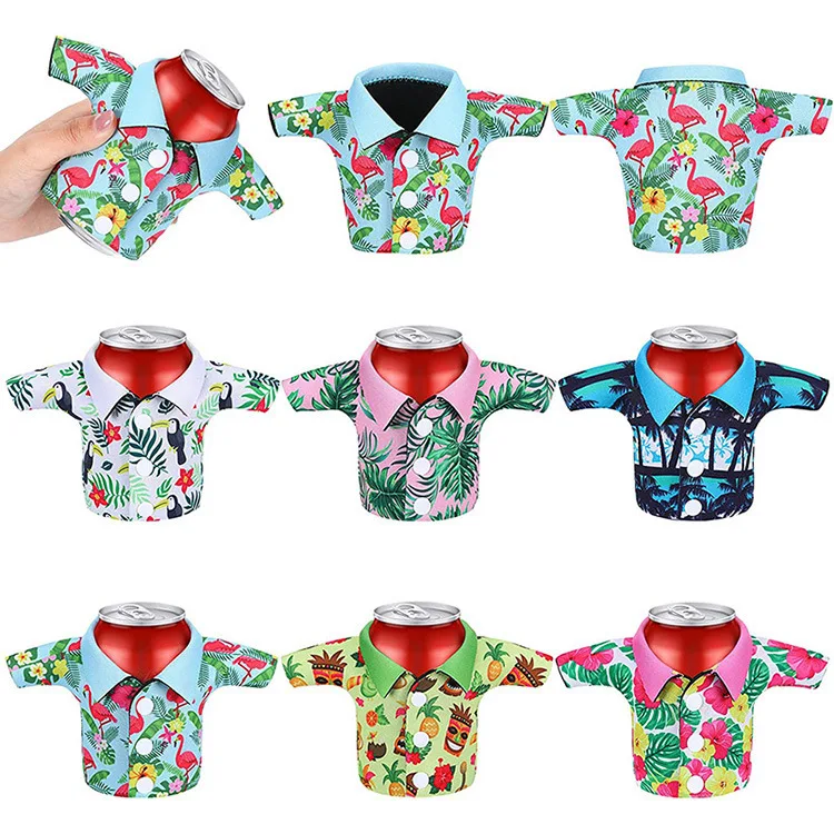 Cross-Border New Creative Sleeveless T-Shirt Fashion Neoprene Bottom Cup Can Cover Diving Gear Promotional Beer Bottle