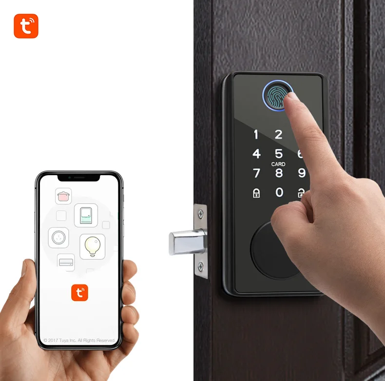 hotel electronic door lock smart fingerprint padlock smart lock without handle suit for most type of door