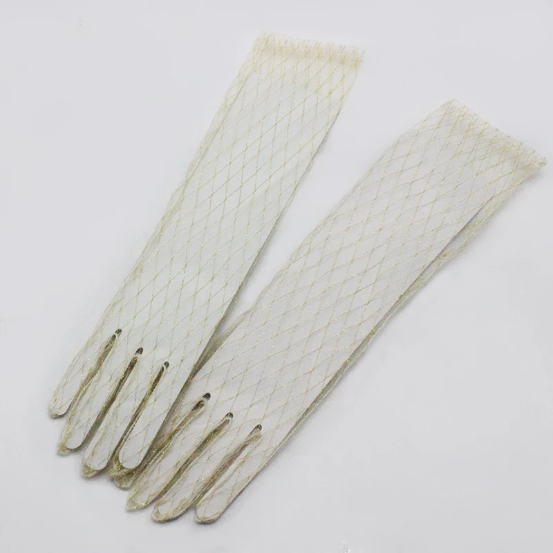 G9842M7 wedding gloves bridal glove tulle lace glove