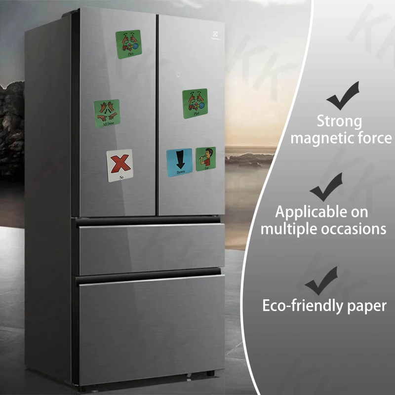 Custom 2-3MM Durable Rigid Unbreakable High Ouality Kids Educational Game Sight Words Refrigerator Magnet Flash CardsPrinting