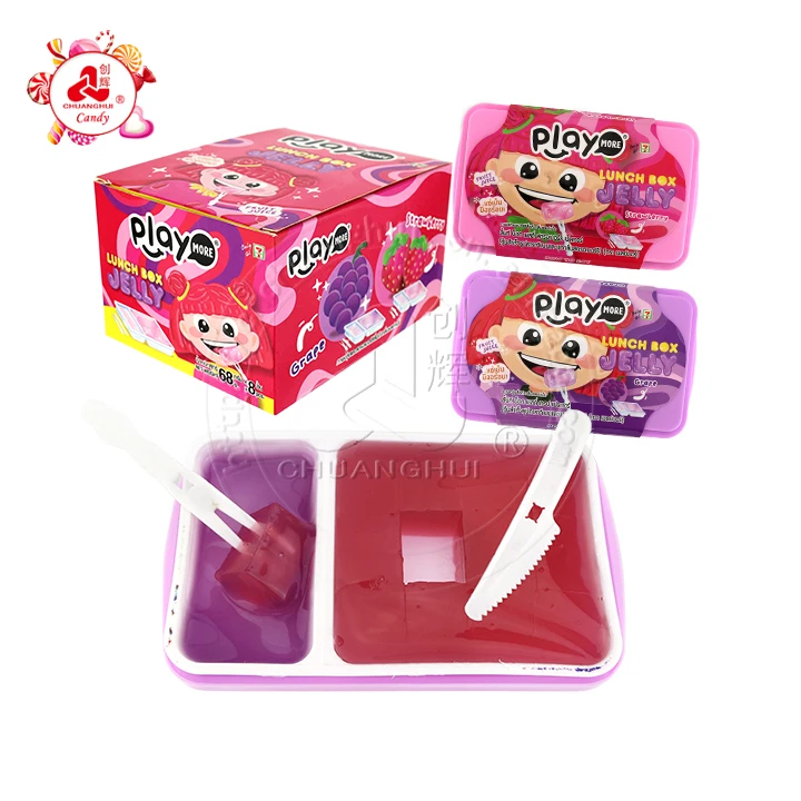 High quality strawberry & blueberry flavors bento Lunch Box Jelly pudding with fruit jam
