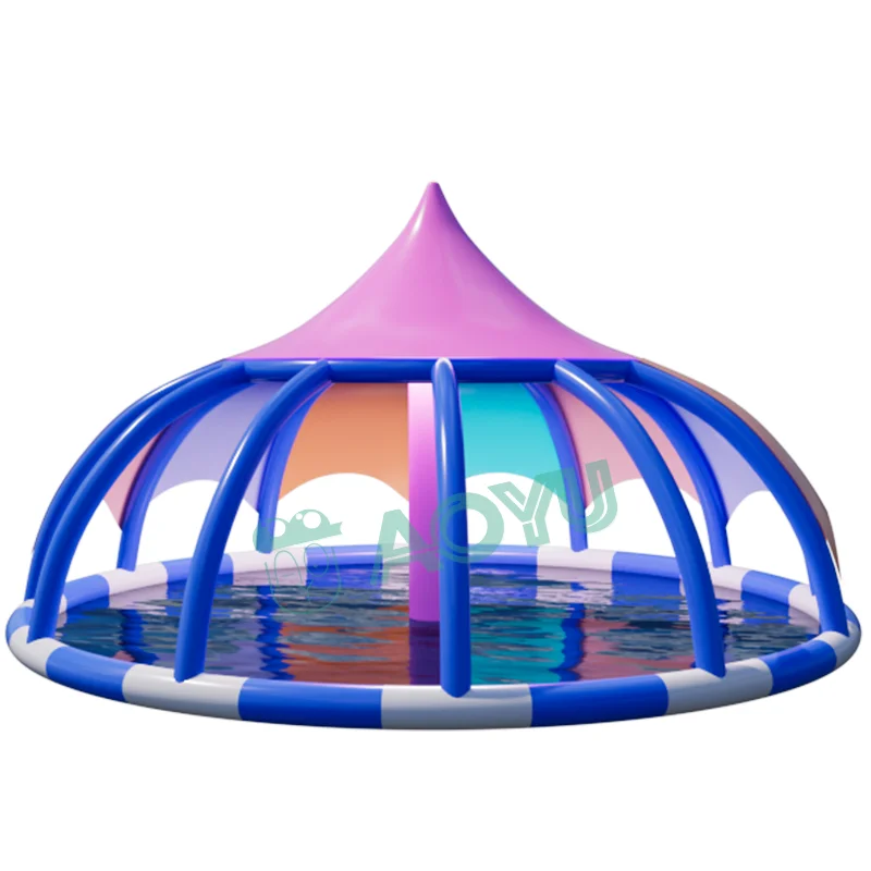 AOYU Cheap Inflatable Paddling Pool Water Park For Kids Sport Large  On The Ground  Play Center Base