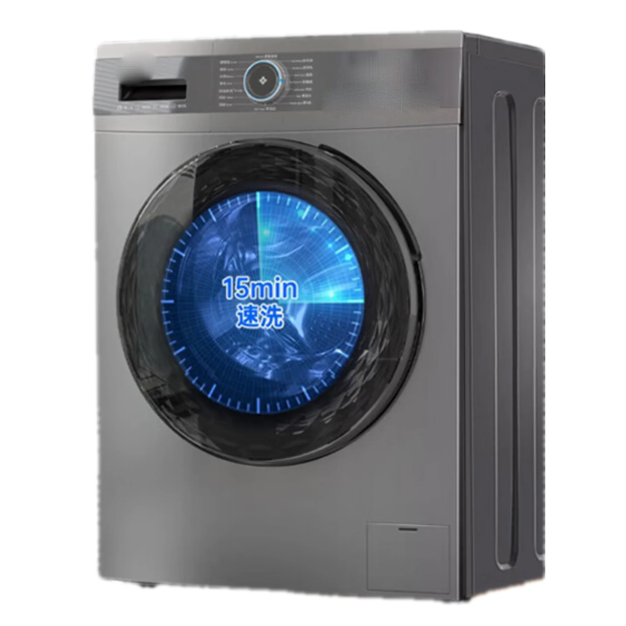 English 10kg Front Loading Single Stainless Steel Tub Fully Automatic Clothes Washing Machine