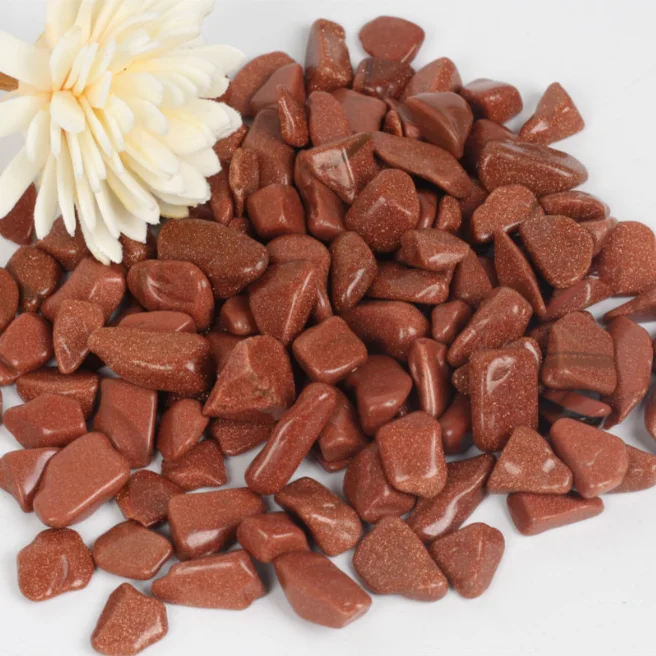 Wholesale natural quartz crysal gravel healing stone golden sand crystal chips