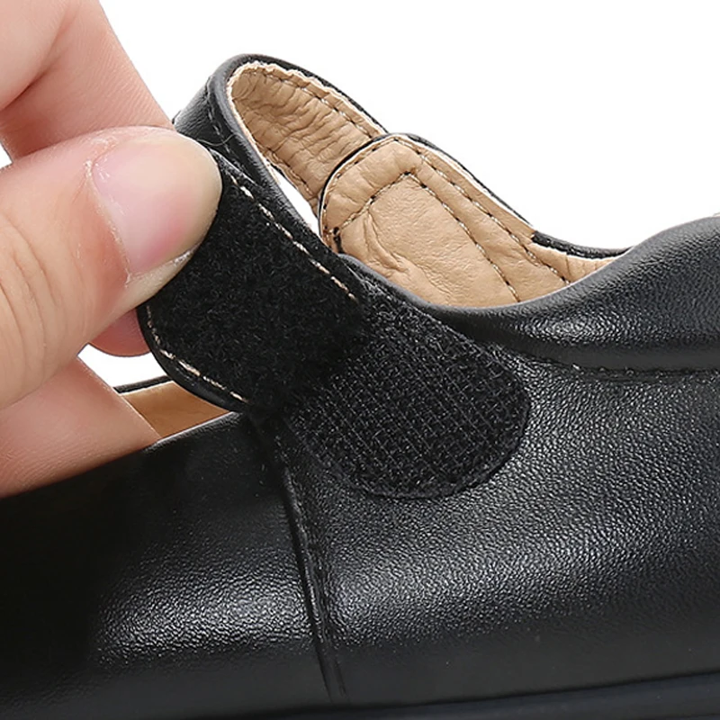 LZH Girls party Leather Shoes White Children Performance Shoes Big Girl School Shoe