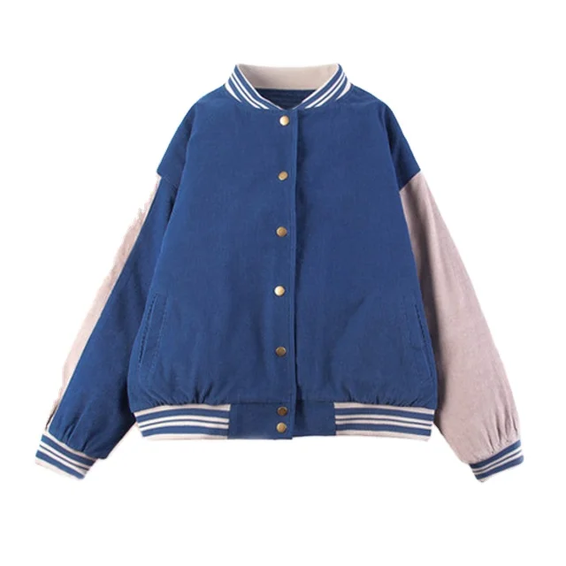 ZhongShan Dragon Uniform Unisex College Plain Outdoor Fleece Embroidered Cotton Baseball Jacket