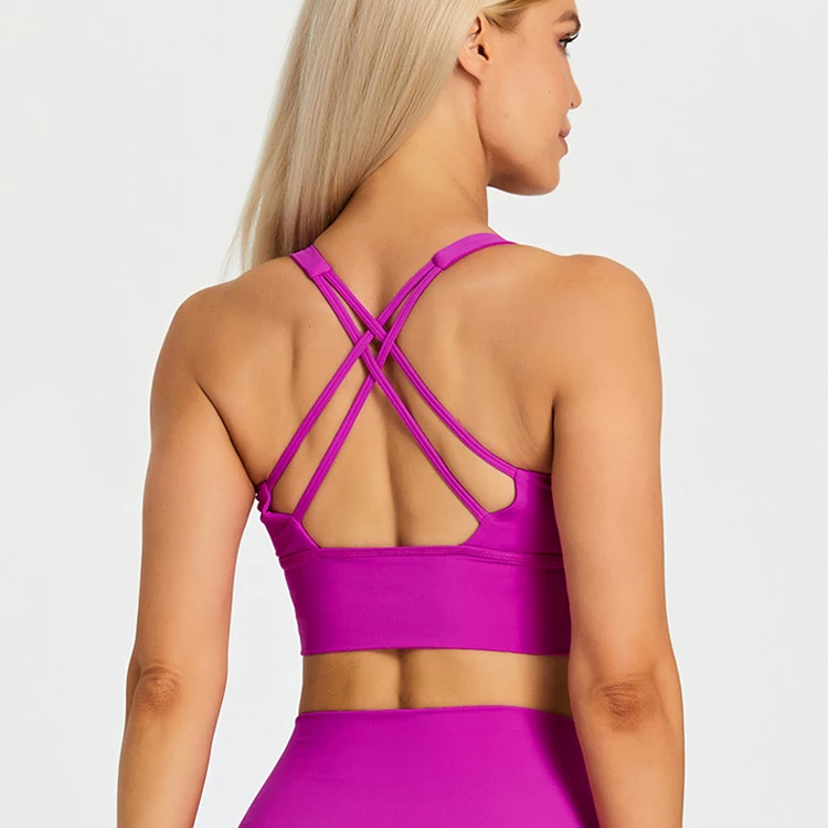 Women Stretch Slim Fit Compression Lightweight Fitness Bra with Pads