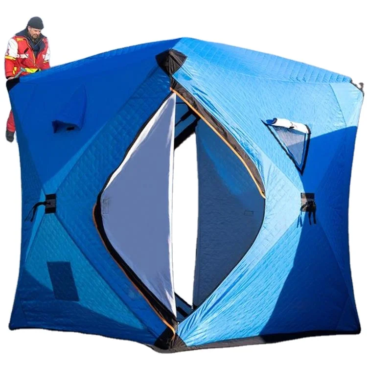 Large Insulated Oxford Fabric Automatic Camping Tent for Family Outdoor Ice Fishing Camouflage Design