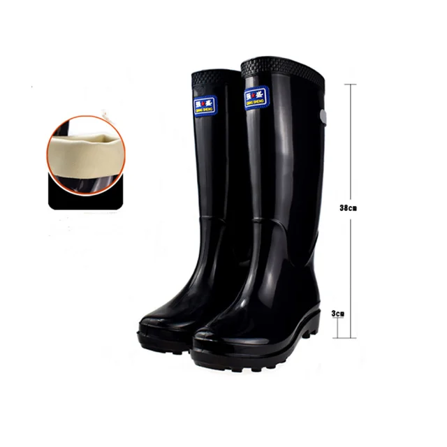 Factory labor rain shoes, safety rubber boots, anti-skid safety rain boots