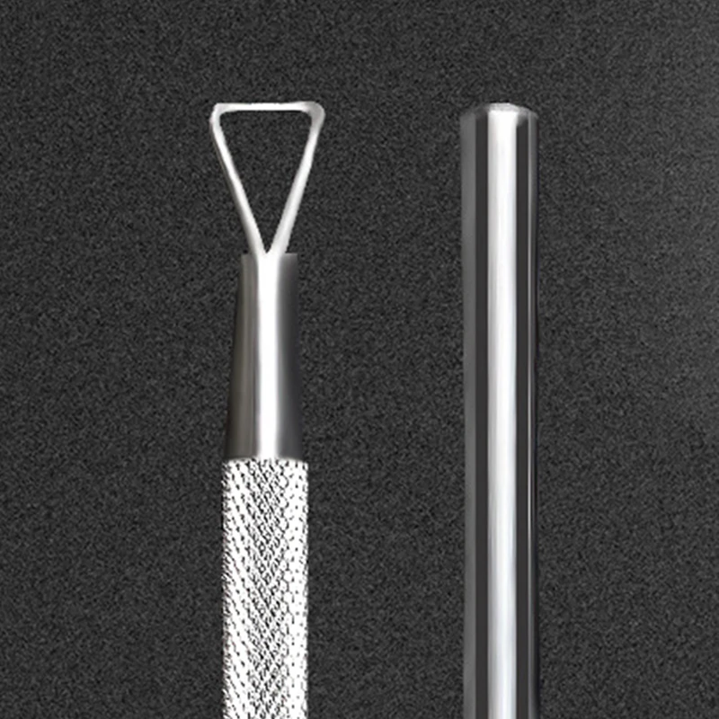 Free Shipping Peeler Scraper Remove Gel Cuticle Nail Pusher Triangle Stainless Steel Cuticle Pusher For Fingernail Toenail