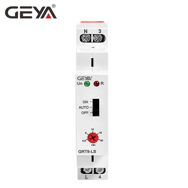  Электронное реле времени GEYA GRT8-LS Din Rail для лестницы 20 минут 220 В 16 А с сертификатом CE CB