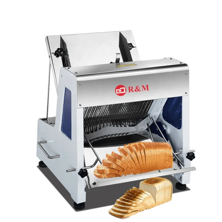 Commercial table top bakery loaf electric automatic adjustable bread slicer machine price blades bread cutting slicing cutter