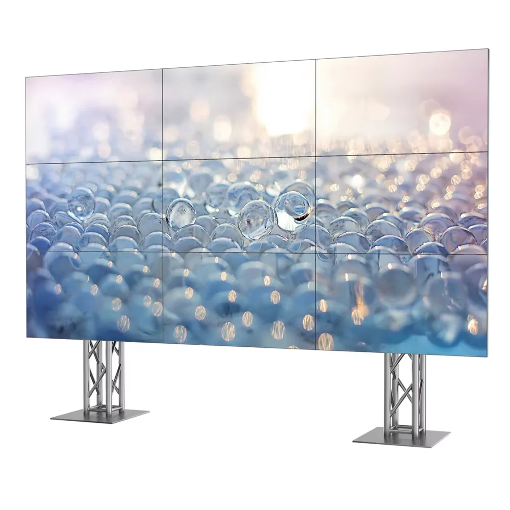 Lcd Videowall Screen 4x2 4k 3x1 Display 1.8mm Lcd With Daisy Chain Controller 4x4 Video Wall Processor 3x3