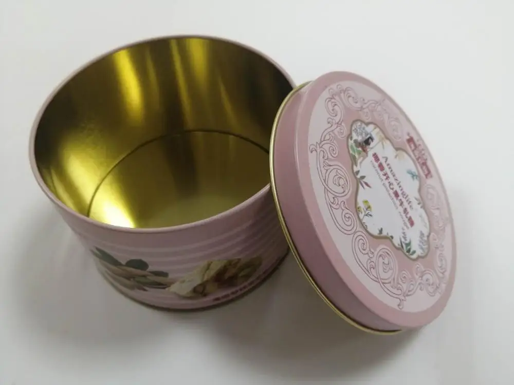 coconut  pistachios nougat tin cans round