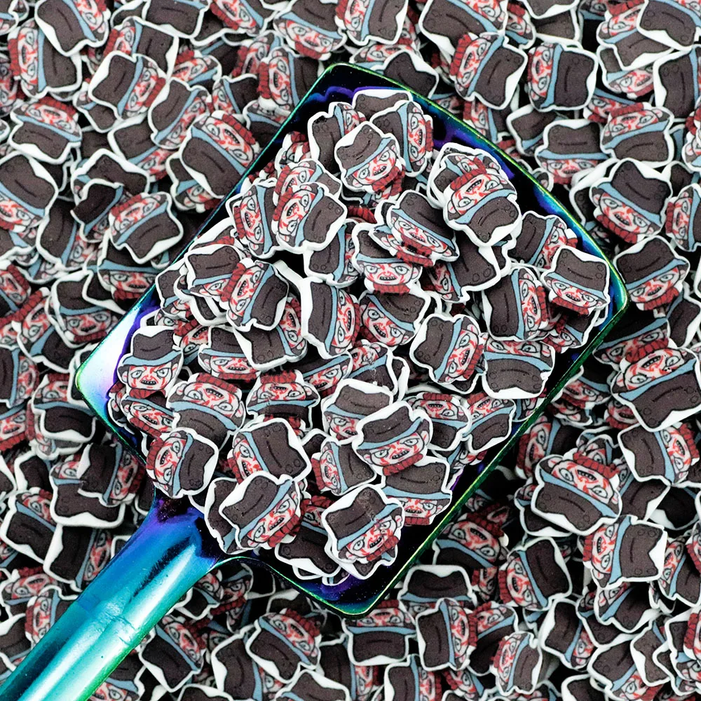 500G Halloween Black Scary Zombie with Hat Polymer Clay Slice Sprinkle For Slime Filler DIY Clay Crafts Decoration Nail Art