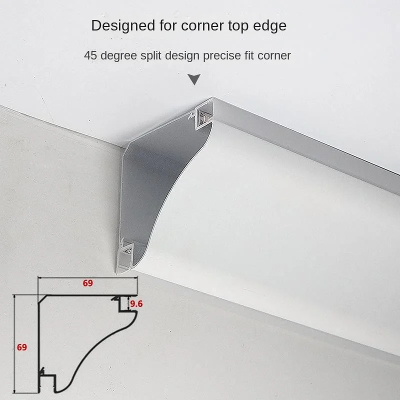 OEM Square Recessed LED Profile Channel Industrial Aluminum Heatsink Strip Light Housing Square Recessed Led Profile Led Profile