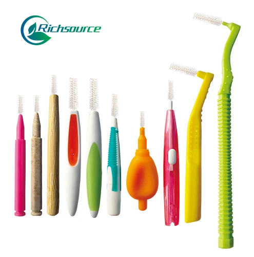 Different Shape Colored Braces Brush Interdental Brush Toothpick Long Handle interdental brushes