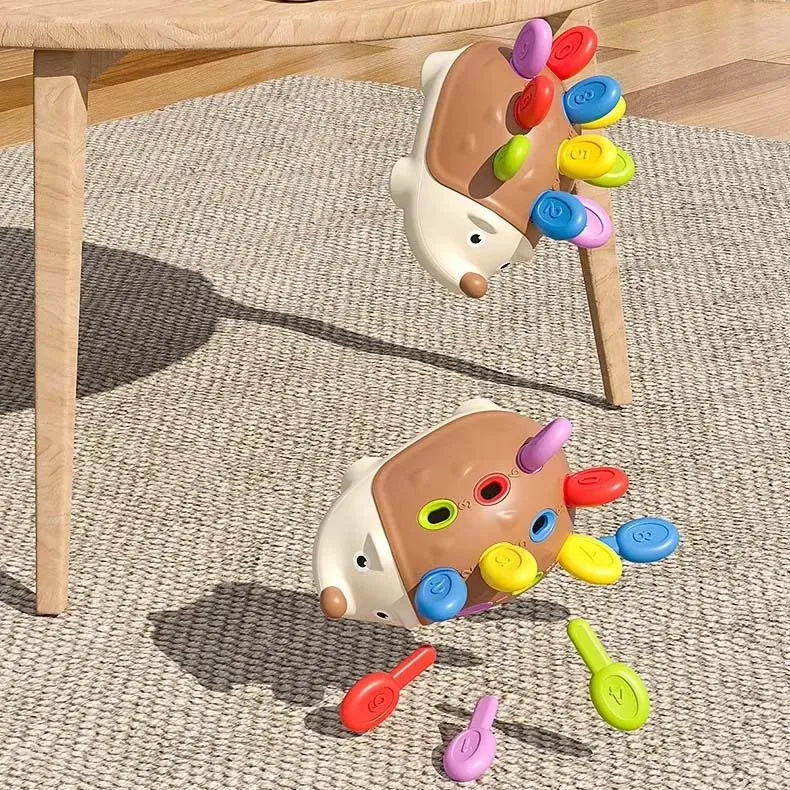 2024 Baby new educational hedgehog color matching sorter toy cartoon busy hedgehog ball sensory toys