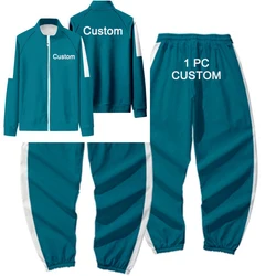 Popular Zipper Sweatshirt Pant 2Piece Set 456 Squid Game Clothes Jacket Squid Game Costumes Suit