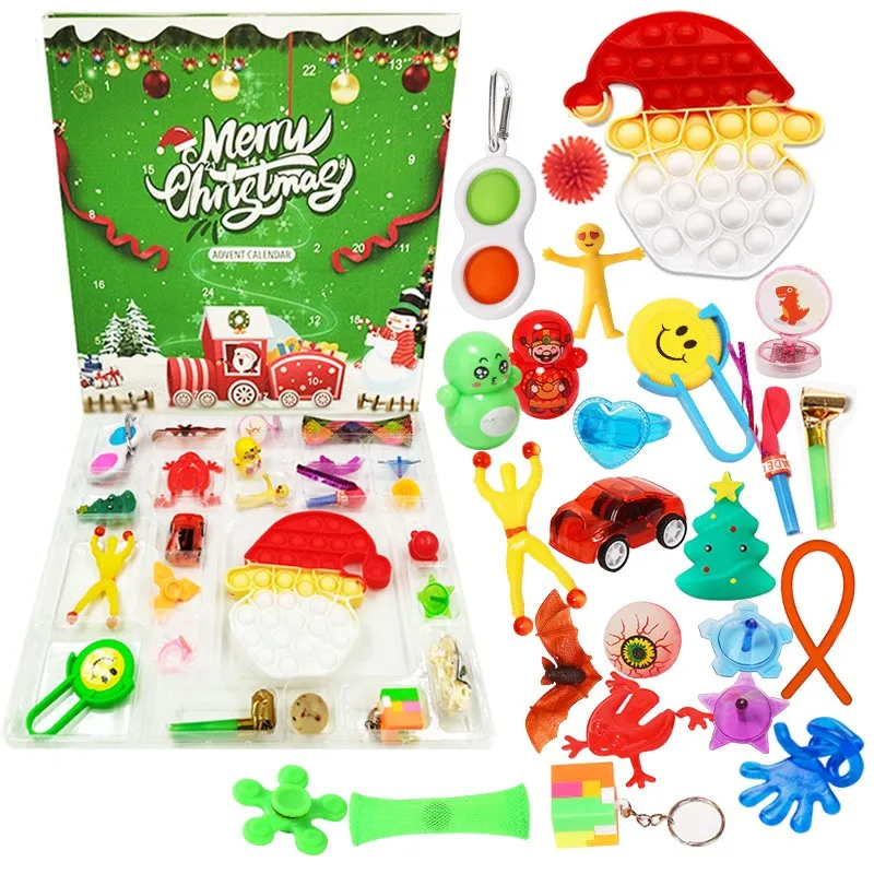 2023 Hot Seller Christmas Countdown Calendar Kids Fidget Toy Christmas Advent Calendar Kids Stress Toy for Kids And Adults