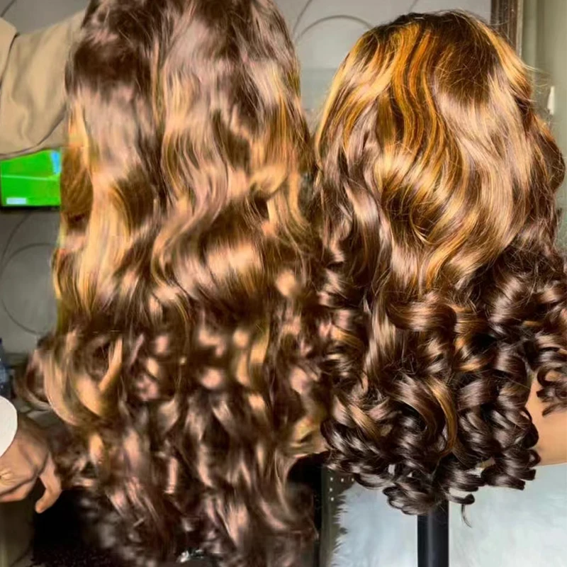 Letsfly Hair 310 Gram Luxury Bouncy Curly Raw Burmese Curly Human Hair Wig 20 Inches Lace Frontal Wig 3PCS Free Shipping