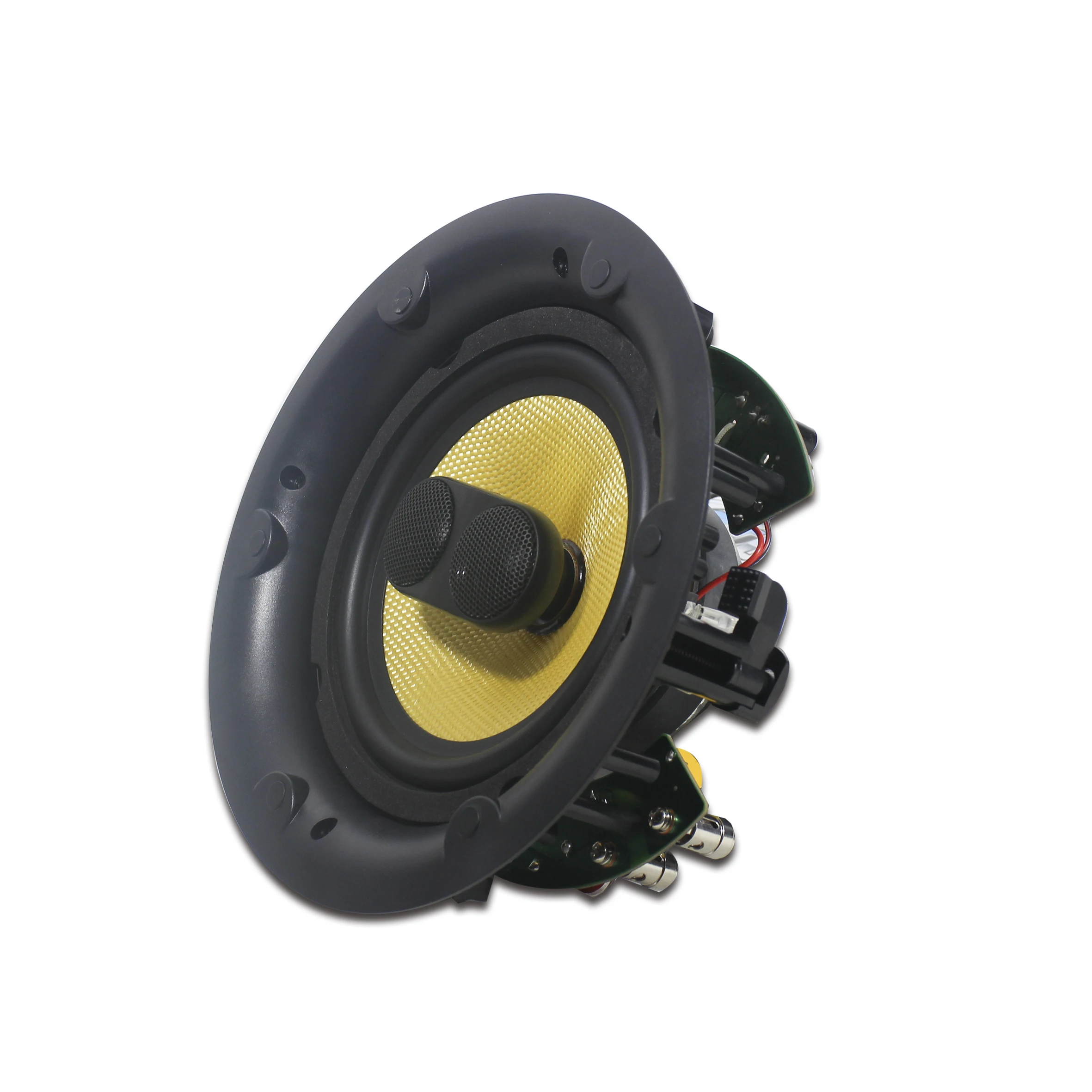 M High Performance 2 Way Ceiling Mount Speakers  50W 6.5 Inch Ceiling Speaker with Kevlar Driver/2 Tweeters