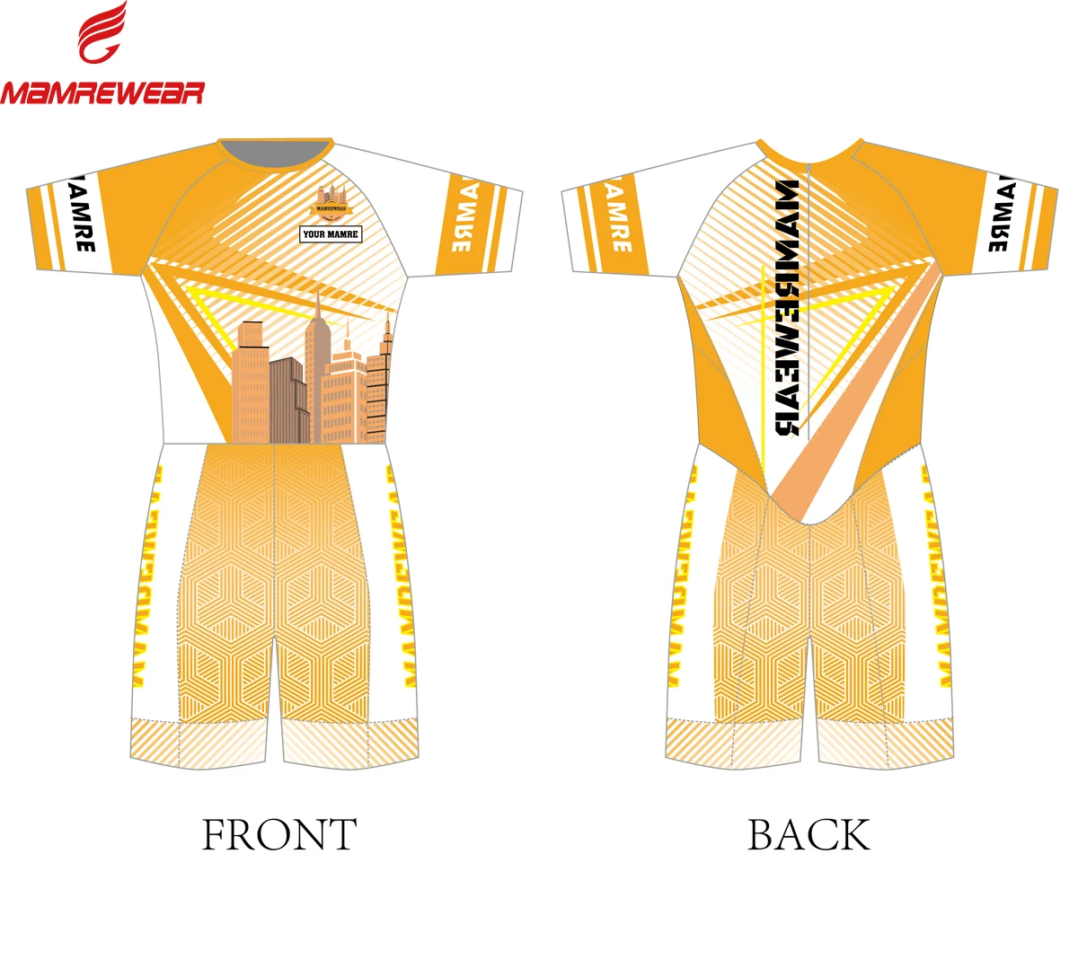 Mamre Latest Style Custom Design Compression Speed Inline Skating Short Sleeve Skate Skin Suit